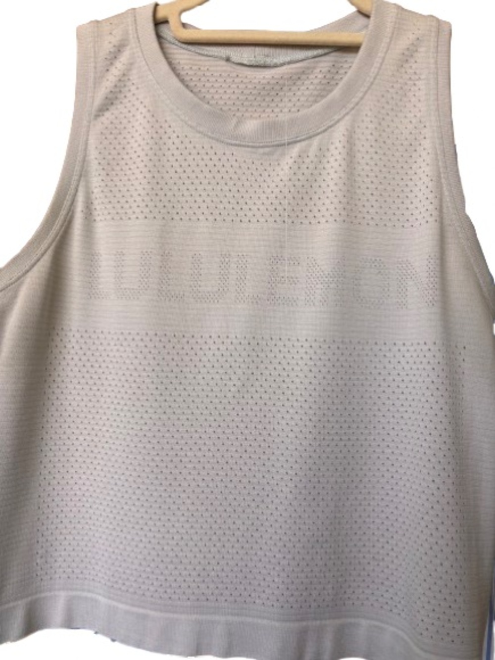 Lululemon athletica Breeze By Muscle Silver Mesh Crop Tank Top Size 6